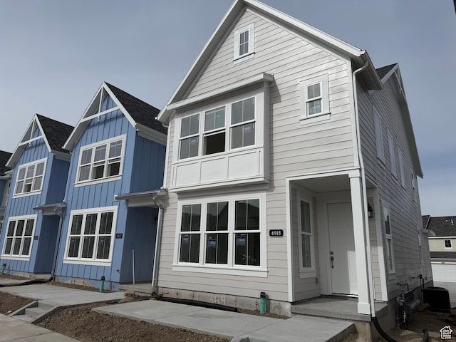 view of front of home with board and batten siding