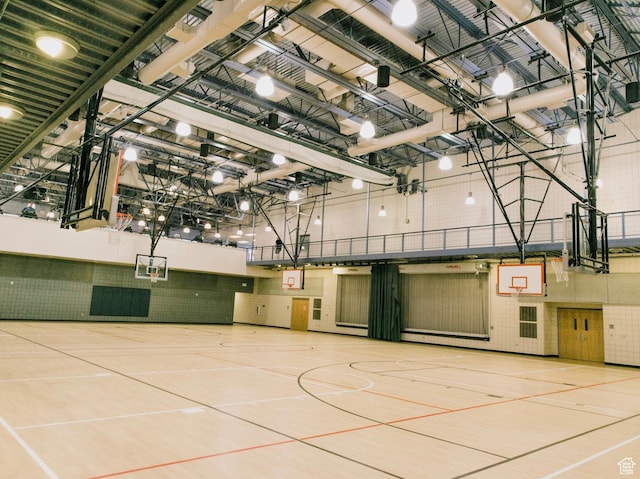 view of basketball court with community basketball court