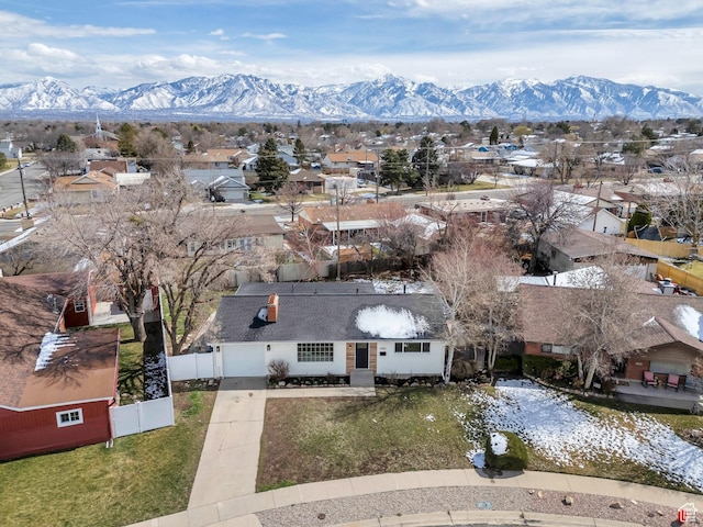 3981 S Kewanee Dr, West Valley City, UT 84120 - bird's eye view with a residential view and a mountain view