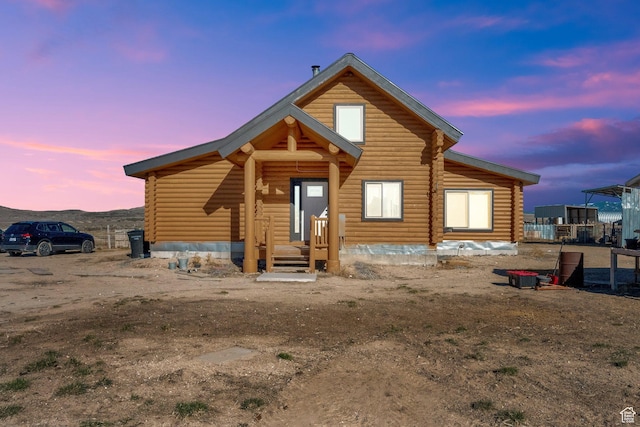 183 N Silver Sage Rd, Vernon, UT 84080 - back of property featuring log exterior