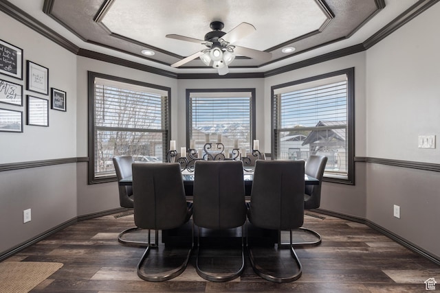 12381 S 3600 W, Riverton, UT 84065 - dining area featuring a raised ceiling and crown molding