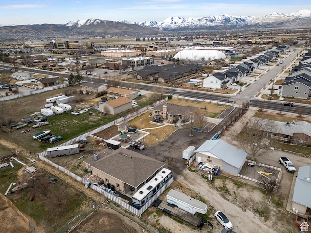 12381 S 3600 W, Riverton, UT 84065 - birds eye view of property with a residential view and a mountain view