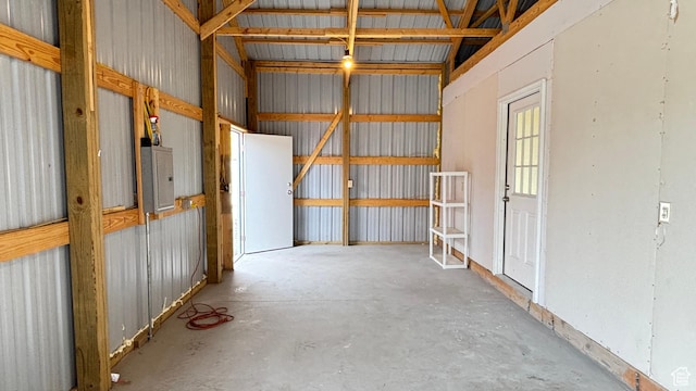 garage featuring electric panel