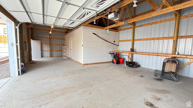 garage featuring a garage door opener