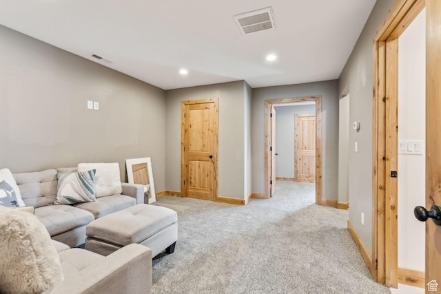 1101 E Stage Coach Run N, Morgan, UT 84050 - living room with light carpet, baseboards, and visible vents