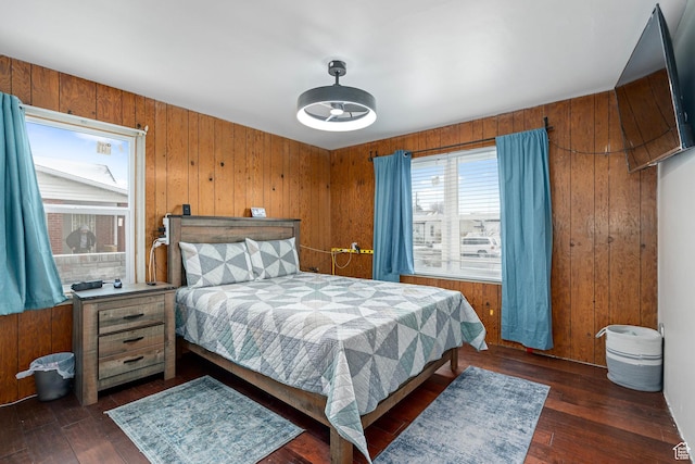 319 N 800 W, Orem, UT 84057 - bedroom with wooden walls and dark wood-style flooring