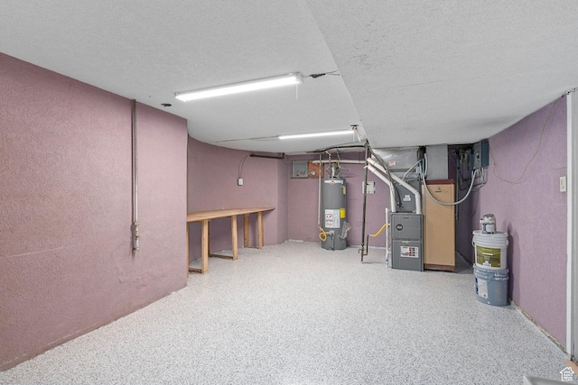 319 N 800 W, Orem, UT 84057 - finished below grade area with water heater, heating unit, and a textured ceiling