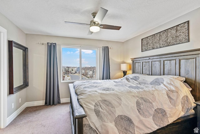 60 N 1100 W, Farmington, UT 84025 - bedroom with carpet floors, a textured ceiling, baseboards, and ceiling fan