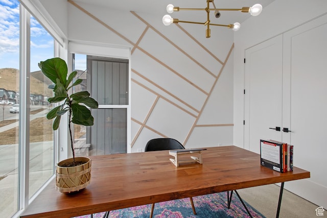 5516 N Valley View Rd, Lehi, UT 84043 - office featuring a notable chandelier