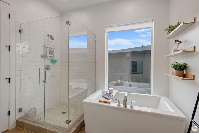 5516 N Valley View Rd, Lehi, UT 84043 - bathroom with a shower stall and a bath