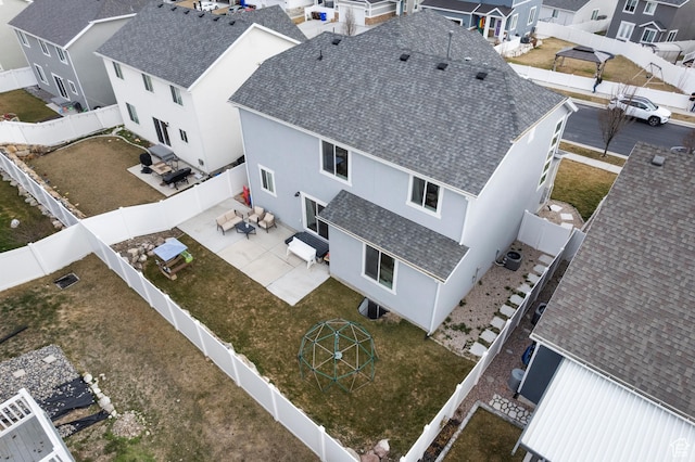 bird's eye view featuring a residential view