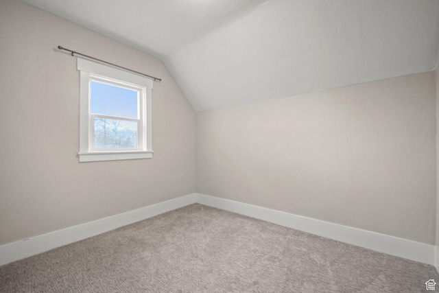 214 W 600 S, Heber City, UT 84032 - additional living space featuring baseboards, carpet flooring, and vaulted ceiling