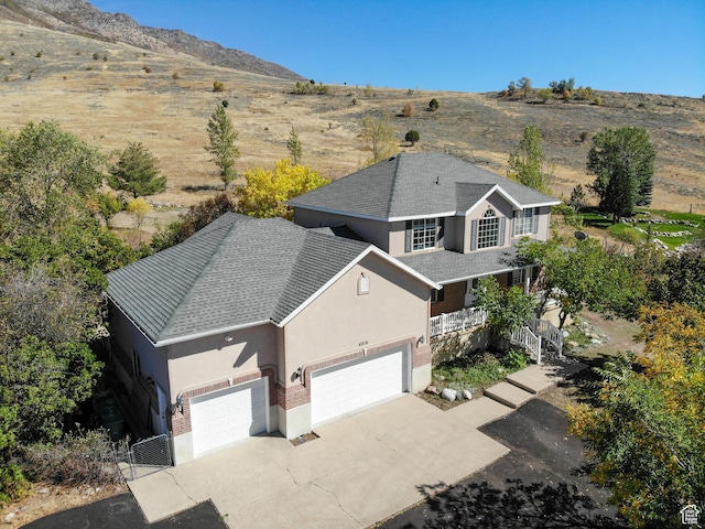 4216 N Wolf Creek Dr, Eden, UT 84310 - drone / aerial view with a mountain view
