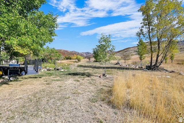 4216 N Wolf Creek Dr, Eden, UT 84310 - view of yard featuring a mountain view