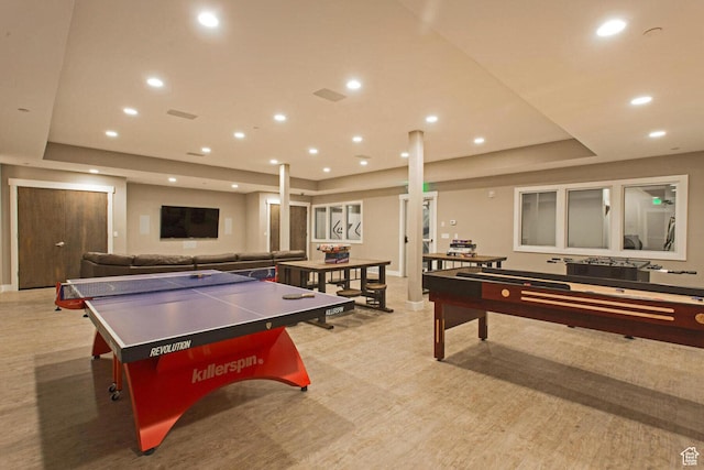 2748 E 1060 S, Spanish Fork, UT 84660 - recreation room with recessed lighting and a raised ceiling