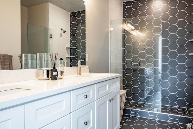 2748 E 1060 S, Spanish Fork, UT 84660 - full bath featuring double vanity, a sink, and tiled shower