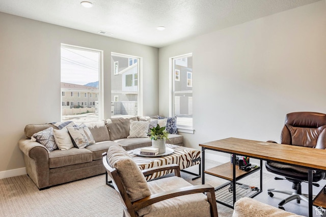 2748 E 1060 S, Spanish Fork, UT 84660 - carpeted office space featuring a textured ceiling, baseboards, and visible vents