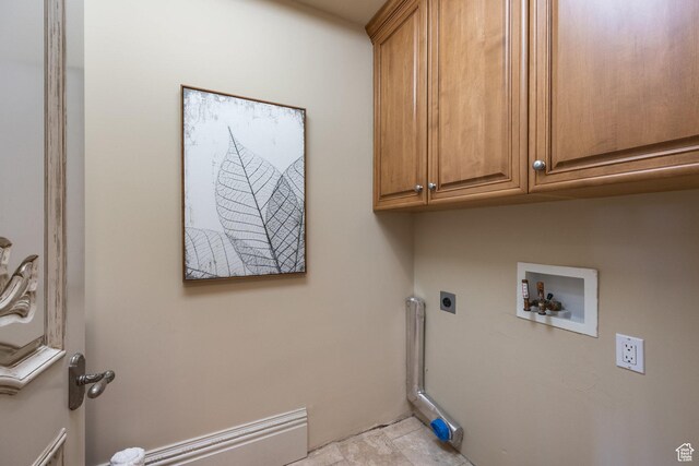2726 E Wasatch Dr Unit 18, Salt Lake City, UT 84108 - clothes washing area with cabinet space, hookup for an electric dryer, and hookup for a washing machine