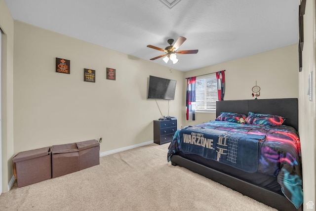 4933 S 3900 W, Roy, UT 84067 - bedroom featuring baseboards, a ceiling fan, and carpet