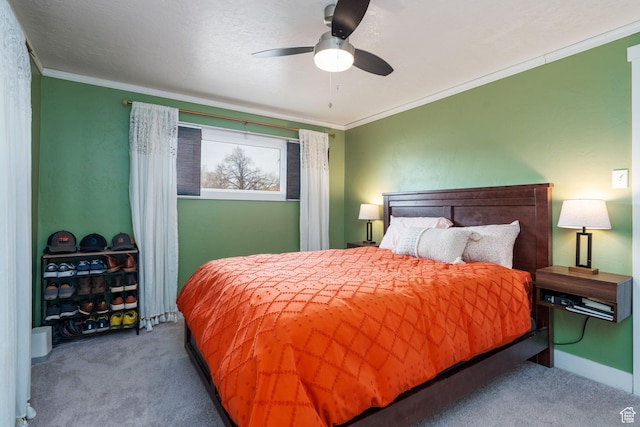 1305 N Valentine St, Salt Lake City, UT 84116 - carpeted bedroom with ceiling fan and ornamental molding