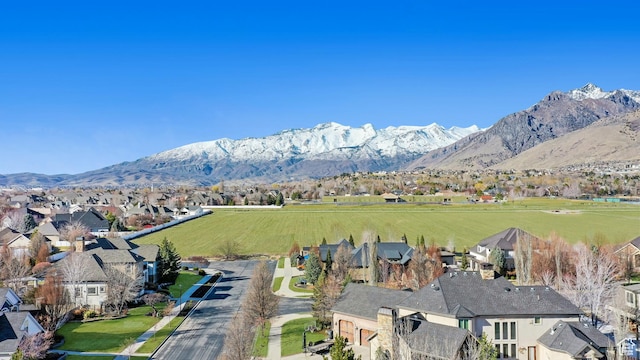 mountain view with a residential view