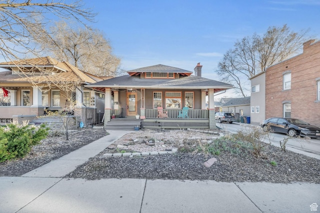 736 E 800 S, Salt Lake City, UT 84102 - bungalow with a chimney and a porch