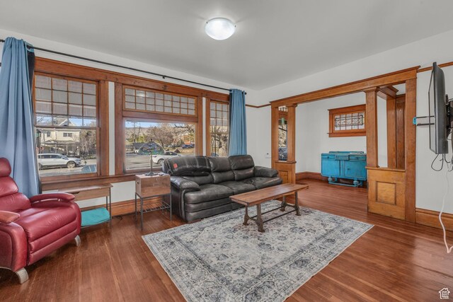 736 E 800 S, Salt Lake City, UT 84102 - living area with baseboards and wood finished floors
