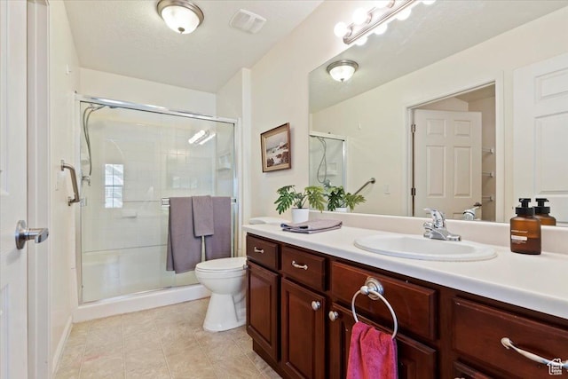518 W 300 S Unit C, Springville, UT 84663 - full bathroom with toilet, vanity, a shower stall, and visible vents
