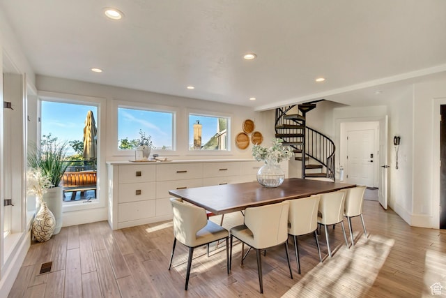 1448 E 155 S, Lindon, UT 84042 - dining room with a wealth of natural light, light wood-style floors, and stairway