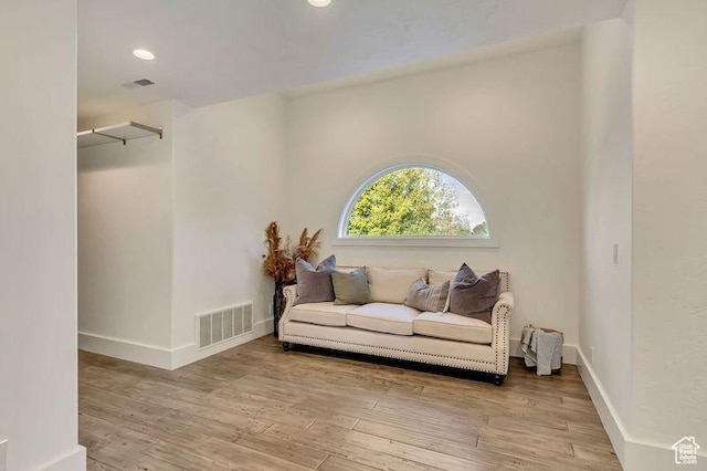 1448 E 155 S, Lindon, UT 84042 - sitting room with baseboards, visible vents, wood finished floors, and recessed lighting