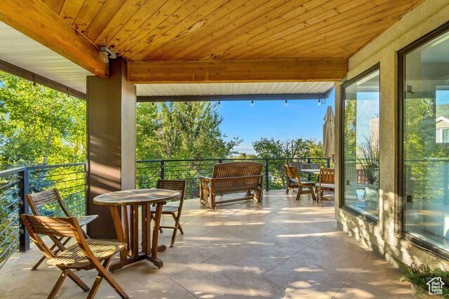 1448 E 155 S, Lindon, UT 84042 - view of patio / terrace featuring a balcony