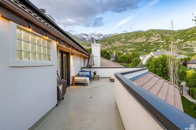 1448 E 155 S, Lindon, UT 84042 - view of patio / terrace featuring a balcony and a mountain view