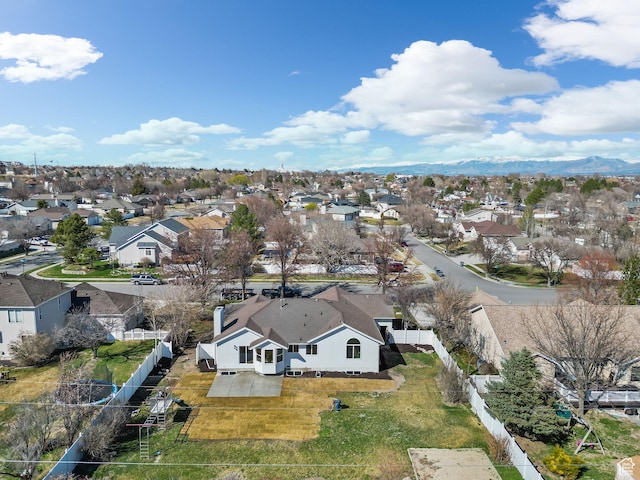 aerial view featuring a residential view