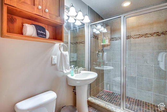 3518 N Moose Hollow Dr, Eden, UT 84310 - bathroom with toilet and a stall shower