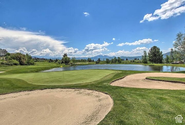 3518 N Moose Hollow Dr, Eden, UT 84310 - view of property's community featuring view of golf course, a water view, and a lawn