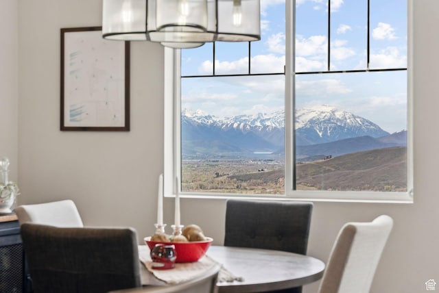 6065 N Westridge Rd, Heber City, UT 84032 - dining room featuring a mountain view