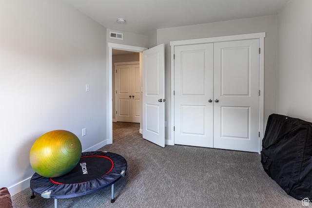 6065 N Westridge Rd, Heber City, UT 84032 - exercise room featuring visible vents, carpet flooring, and baseboards