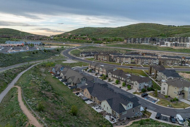 1089 W Cattail Ct, Kamas, UT 84036 - aerial overview of property's location featuring a mountain backdrop and nearby suburban area
