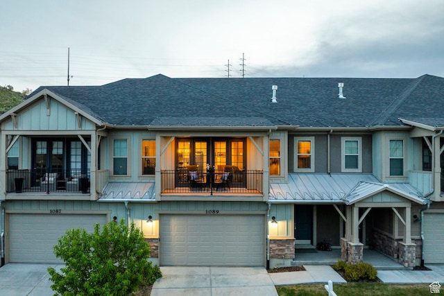 1089 W Cattail Ct, Kamas, UT 84036 - view of front of house featuring a garage, roof with shingles, and driveway