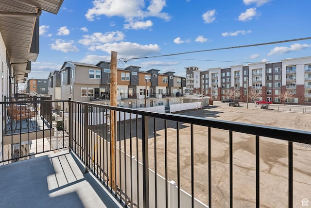 balcony with a residential view