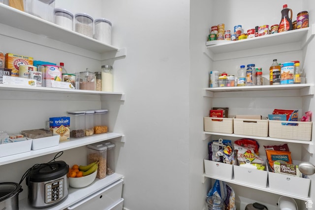 view of storage area