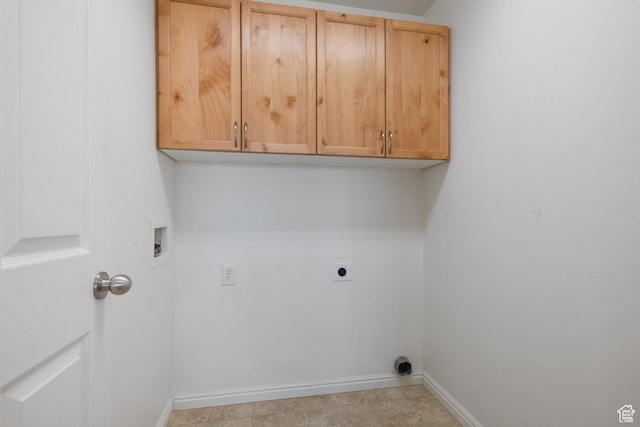 4988 W Currant Dr, South Jordan, UT 84009 - laundry room featuring cabinet space, washer hookup, electric dryer hookup, and baseboards