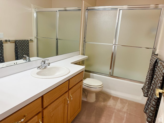 362 S Glen Cir, Fruit Heights, UT 84037 - full bathroom with toilet, vanity, and shower / bath combination with glass door