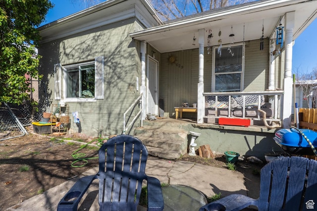 629 S 400 E, Salt Lake City, UT 84111 - view of patio / terrace featuring covered porch