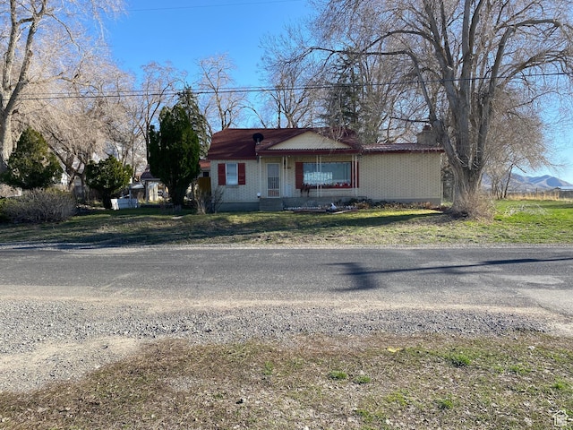 view of front of house with a front yard