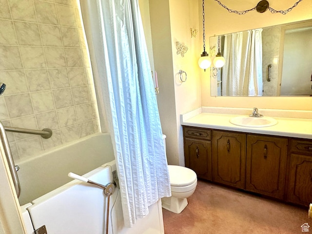 2662 W Toni Lee St, West Jordan, UT 84088 - bathroom with toilet, vanity, and shower / tub combo