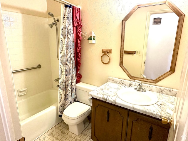 2662 W Toni Lee St, West Jordan, UT 84088 - bathroom featuring vanity, toilet, and shower / tub combo