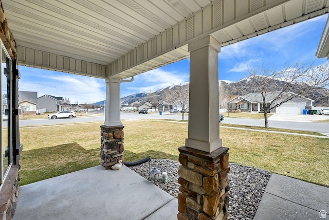 198 S 1130 E, Hyrum, UT 84319 - view of patio / terrace with covered porch and a residential view