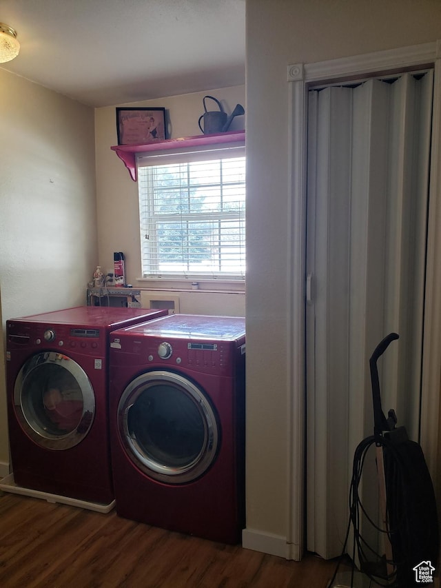 223 N 2520 W, Provo, UT 84601 - washroom with independent washer and dryer, laundry area, and wood finished floors