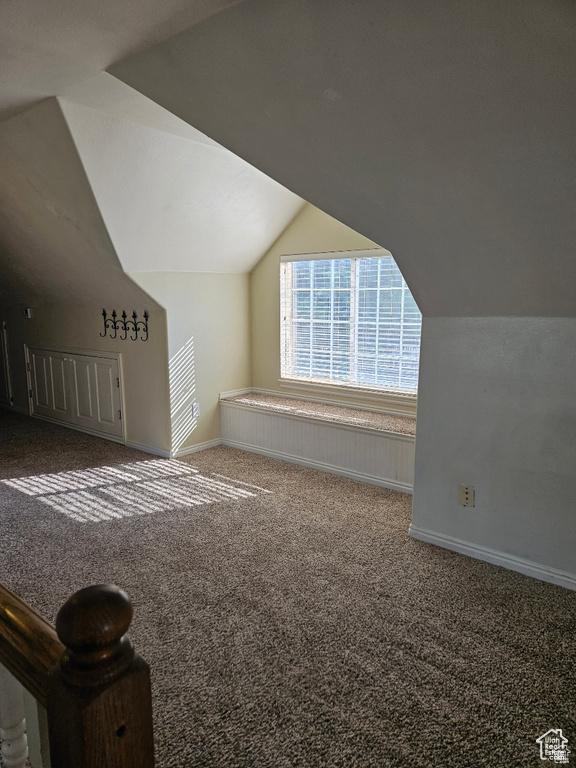 223 N 2520 W, Provo, UT 84601 - bonus room with baseboards, vaulted ceiling, and carpet floors